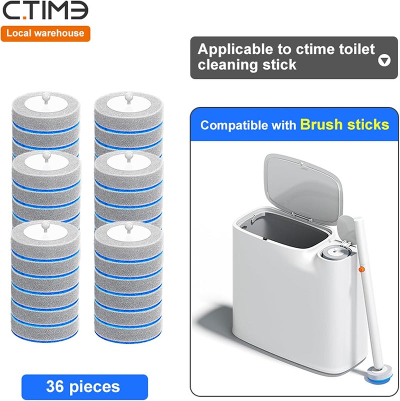 CTIME - 36 Replacement Toilet Brush Heads, Suitable for Bathrooms and Toilets - Image 3
